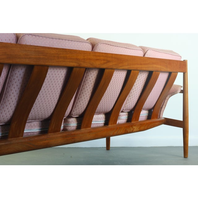 1960s 8 Ft Long Grete Jalk for France and Son Four Seat Sofa Denmark For Sale - Image 5 of 10
