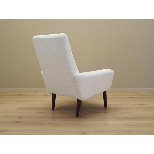 Danish White Armchair, 1970s For Sale - Image 6 of 10