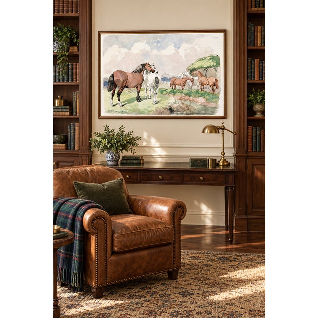 Bunny Williams Home 1850 Vintage English Equestrian Art Print by John Frederick Herring - 30" X 20" For Sale - Image 4 of 8