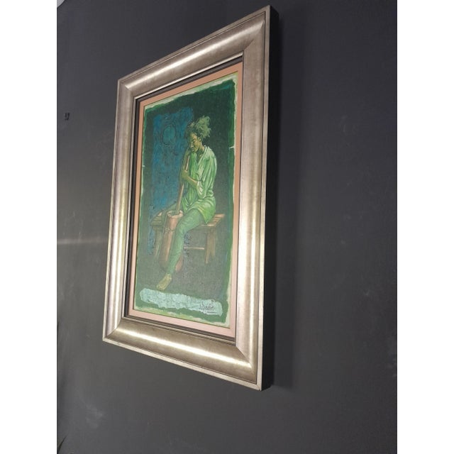 2000 - 2009 Elpedio Robinson “When Time Stands Still” Expressionist Acrylic on Canvas Painting, Signed For Sale - Image 5 of 11