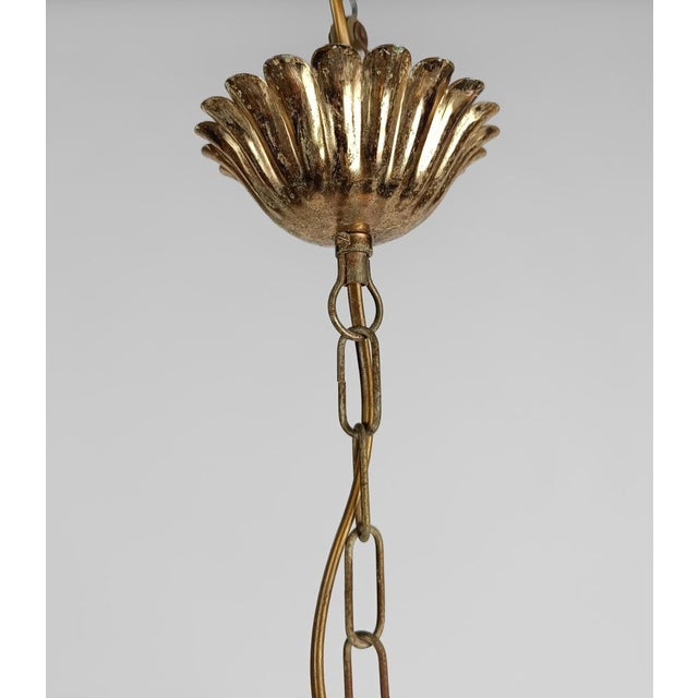 Chandelier with Gilded Leaves and White Opaline in the style of Hans Kögl, 1970s For Sale - Image 10 of 18