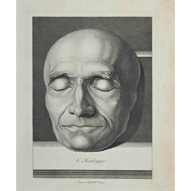 Portrait of g. Heidegger is an original artwork realized by william sharp (1749 - 1824). Original etching from j.c....