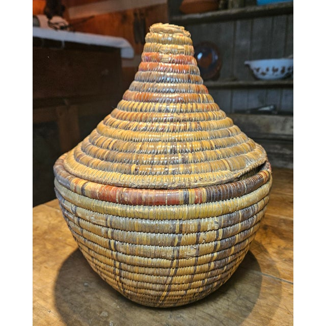 19th Century Southwestern Coiled Basket For Sale - Image 4 of 11