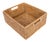 Artifacts Rattan Rectangular Basket with Cutout Handles in Honey Brown - 14" For Sale
