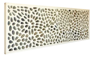Space Age Wooden & Mirror Sculpture Panel, 1970s