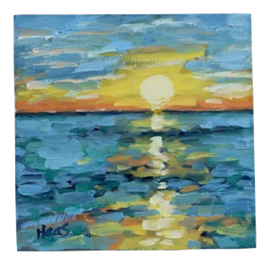 Coastal Sunsets — Seascape, Sunset (Original Oil Painting)