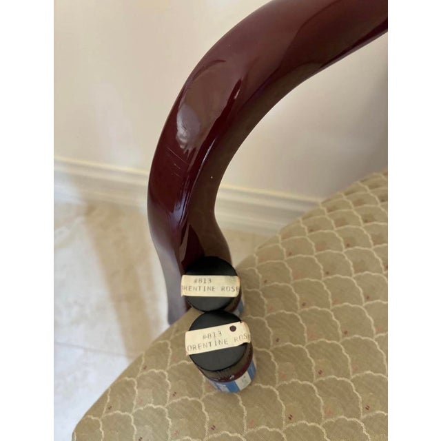 Rose Vintage Set of 10 Century Furniture Postmodern Dining Armchairs in Florentine Rose For Sale - Image 8 of 14