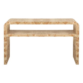 Marshall Light Burl Wood Console For Sale