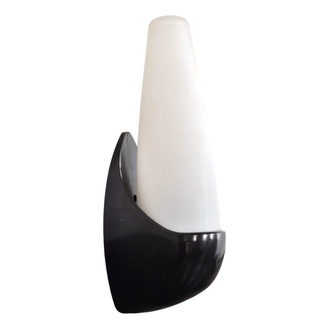 Vintage Bakelite Wall Light in Milk Glass from Bo-Niko, 1960s For Sale