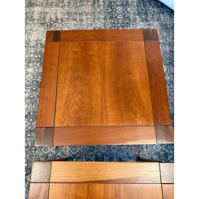 Coffee 1950s Heritage-Henredon Mid-Century Square Side Tables, Fully Restored — A Pair For Sale - Image 8 of 9