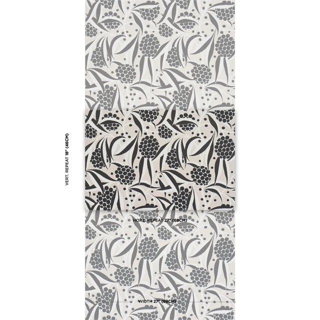 A painterly floral, Rubus in stone features stylized two-tone leaves and large graphic globes of flowers that will...