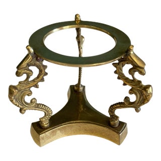 Vintage Brass Dragon Stand or Candle Holder For Sale