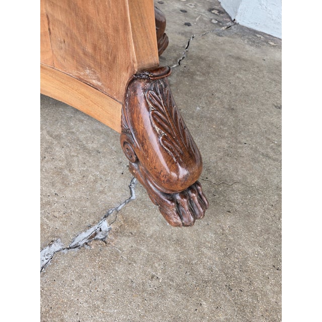 19c Restoration Period French Empire Center Table W Marble Top For Sale - Image 10 of 15