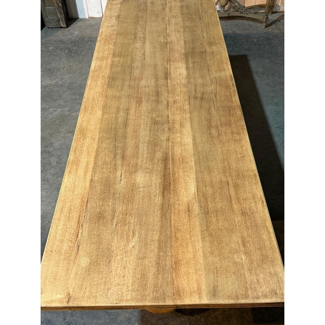 Large Oak Farmhouse Dining Table, 1925 For Sale - Image 18 of 18