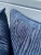 Royal Blue Contemporary Royal Blue Faux Bois Chenille Pillows- a Pair. For Sale - Image 8 of 10