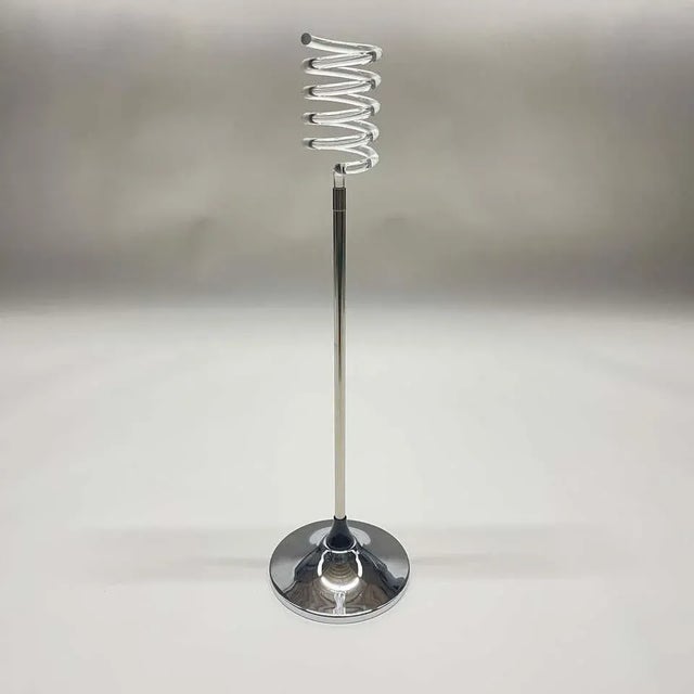 Charles Hollis Jones Vintage Spiral Lucite & Chrome Wine Holder Stand Attributed to Dorothy Thorpe For Sale - Image 4 of 8