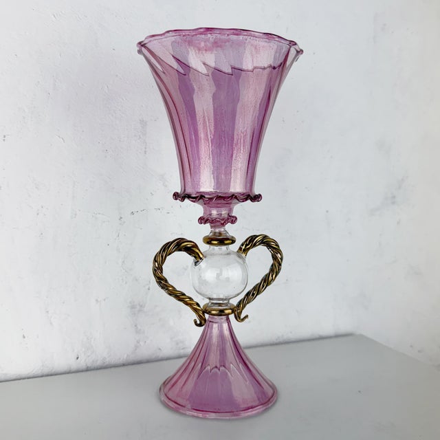 Vintage Murano Glass Goblet, 1930s For Sale - Image 6 of 15