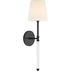 Suzanne Kasler for Visual Comfort Signature Camille 20" Cordless Sconce in Bronze with Linen Shade