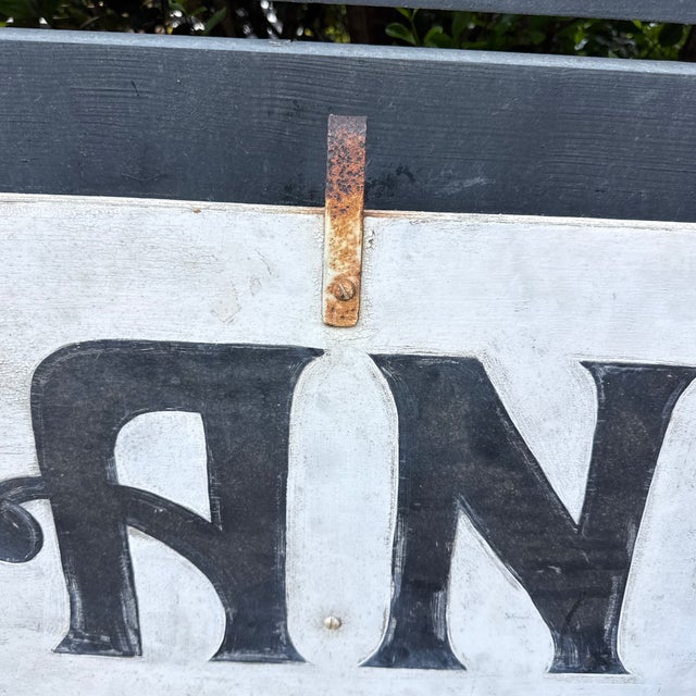 Wood Vintage “Antique” Store Display Sign For Sale - Image 7 of 11