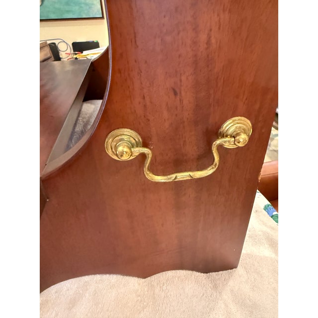 Georgian Style Bed Step Mahogany Finish For Sale In Los Angeles - Image 6 of 12