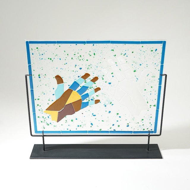 Postmodern Glass Fusion Work by Mario Rossello for Studio Casarini Savona, 1990s For Sale - Image 3 of 15