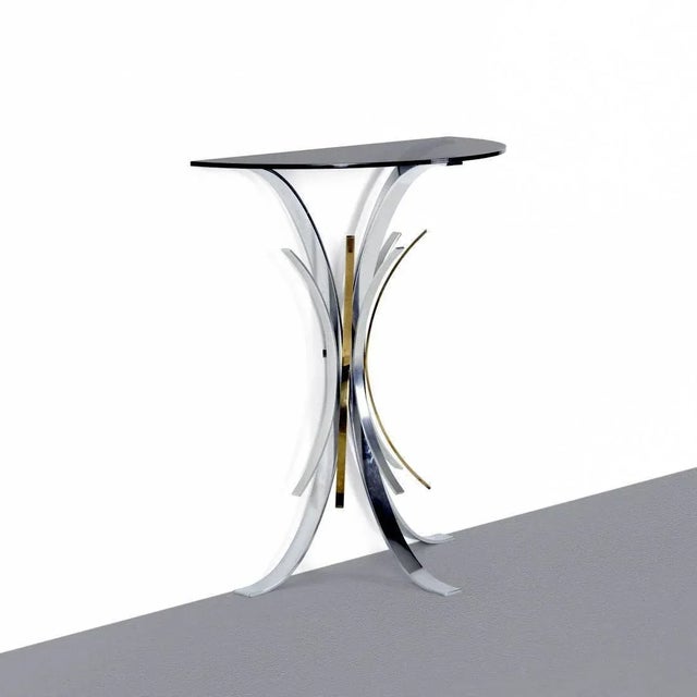 Maria Pergay Rare Gerbe Console Table by Maria Pergay For Sale - Image 4 of 6