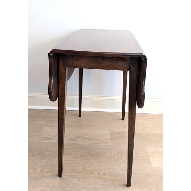 Hitchcock Stenciled Drop Leaf Dining Table 36" Butterfly Edge Mid 20th Century For Sale - Image 11 of 14