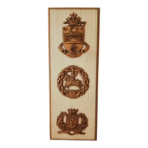 Cast Metal Brasses French Wall Plaque