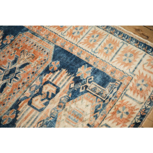 Blue Vintage Distressed Oushak Square Rug - 4'1" X 4'4" For Sale - Image 8 of 10