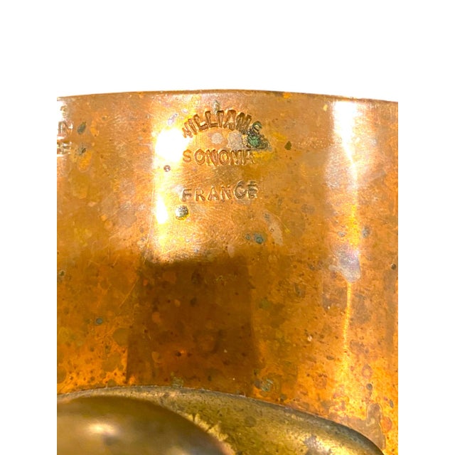 Late 20th Century Williams Sonoma Champagne Ice Bucket, Hammered Copper Made in France by Mauviel For Sale - Image 12 of 13
