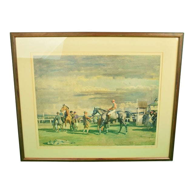 Sir Alfred Munnings After the Race C1951 Colour Lithography Printed by Frost & Reed London For Sale