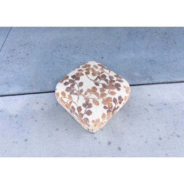 Mid Century Pair of Poufs Ottomans Styled After Marge Carson For Sale - Image 9 of 9