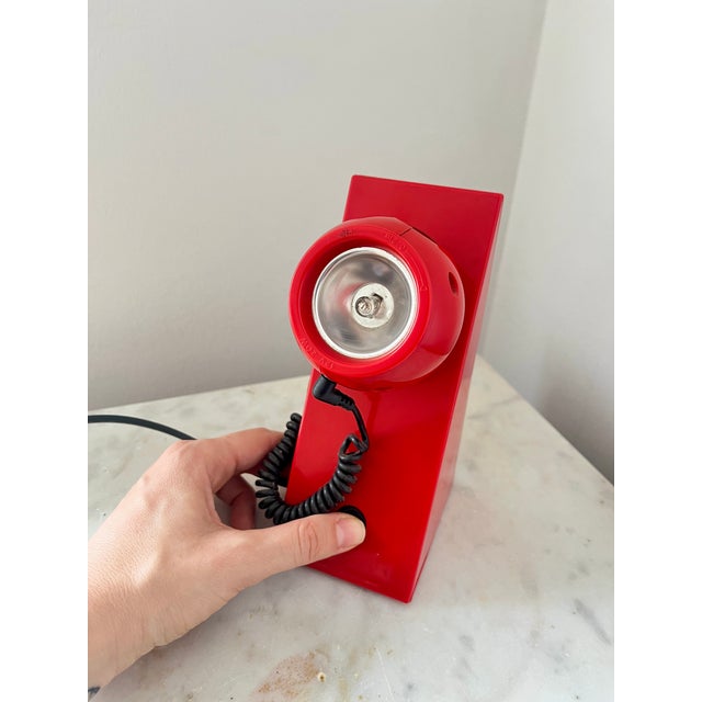 Vintage Space Age Red Magnetic Table Lamp from Brilliant Leuchten AG, Germany, 1980s For Sale - Image 10 of 12