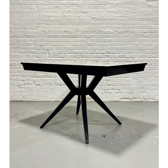 Atomic Mid Century Modern Ebonized Dining Table, C. 1950's For Sale - Image 10 of 13