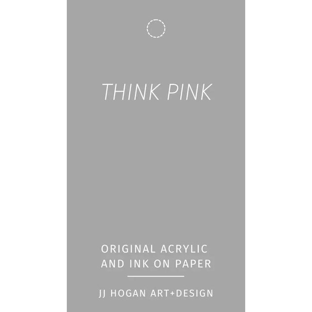 Pink Contemporary Floral Still Life Bouquet Acrylic Painting "Think Pink" by JJ Hogan For Sale - Image 8 of 9