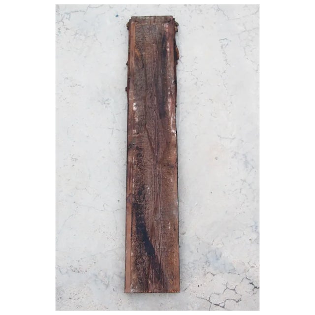 19th Century English Victorian Era, Tall Wooden Panel / Antique Wood Paneling For Sale - Image 9 of 9