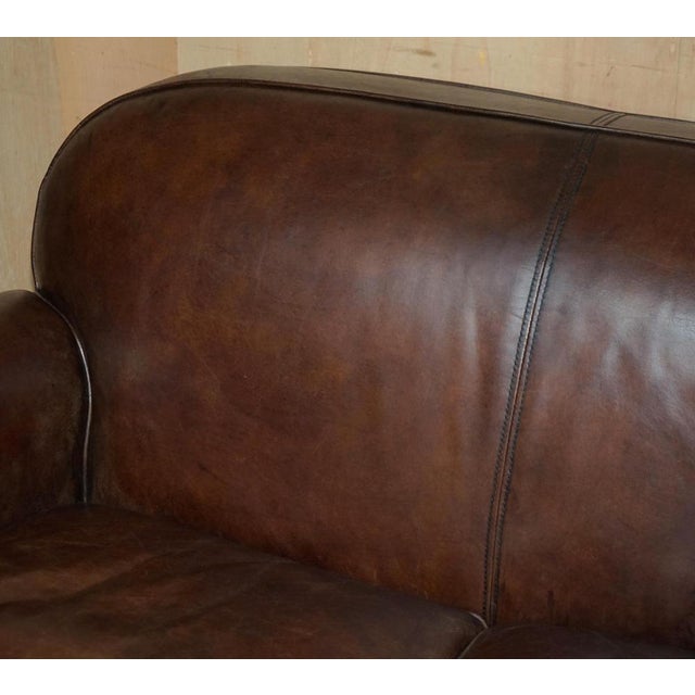 Vintage Chesterfield Sofa in Brown Leather from Halo For Sale - Image 3 of 17