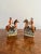 Quality pair of Antique Victorian Staffordshire figures of two fox hunters on horseback going hunting, hand painted in...