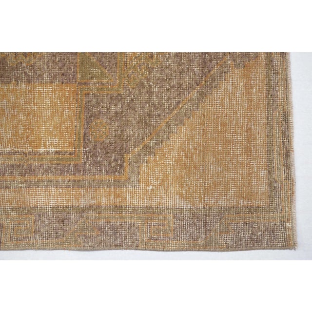 Textile 1940's Vintage Turkish Hand-Knotted Runner-3'7" X 12'5" For Sale - Image 7 of 13