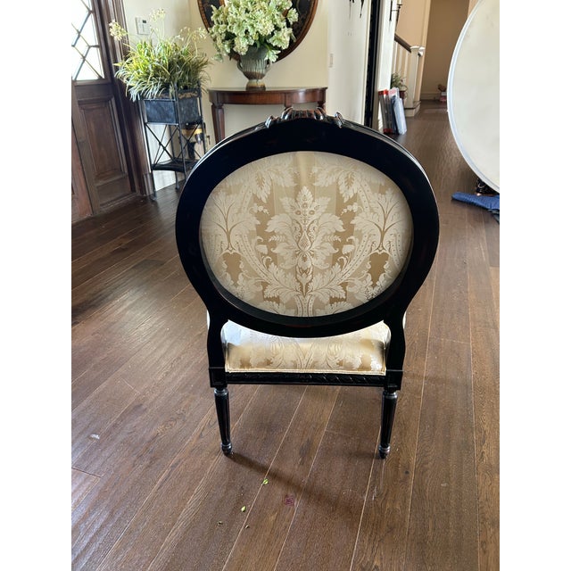 Late 20th Century Late 20th Century Louis XV Style Chair With Silk Upholstery For Sale - Image 5 of 5