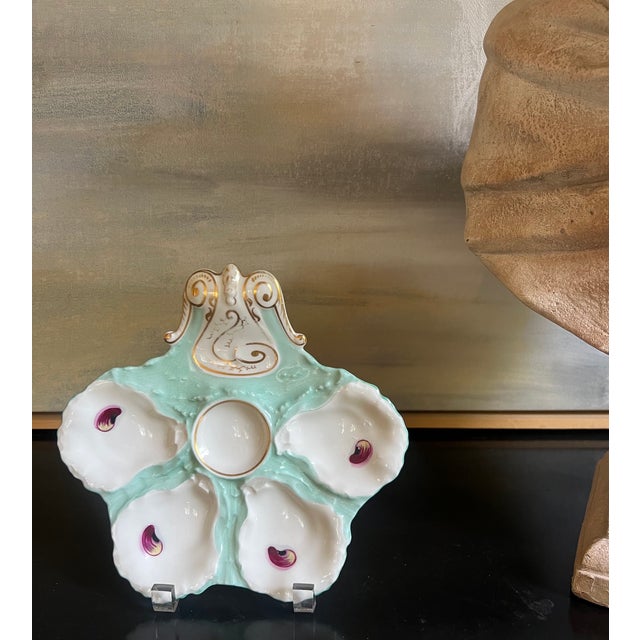Limoge Oyster Plate for Haviland Co. For Sale - Image 9 of 12