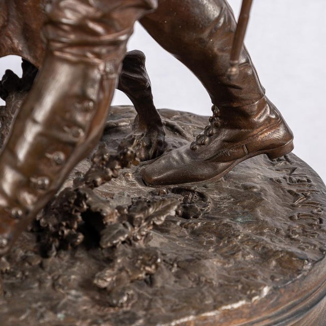 French Valet de Limier Figurine in Bronze by Pierre Jules Méne, 1870s For Sale - Image 14 of 18