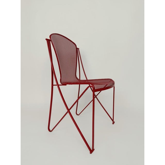 Metal Postmodern Outdoor Chairs attributed to Oscar Tusquets Blanca for Aleph-Driade, 1980s, Set of 6 For Sale - Image 7 of 18