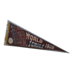 Rare Antique New York Yankees Cincinnati Reds World Series Baseball Pennant