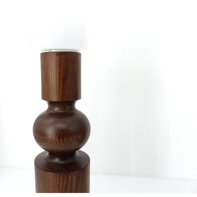 Scandinavian Pine Table Lamps by Uno Kristiansson for Luxus, Sweden, 1965, 1960s, Set of 2 For Sale - Image 6 of 11