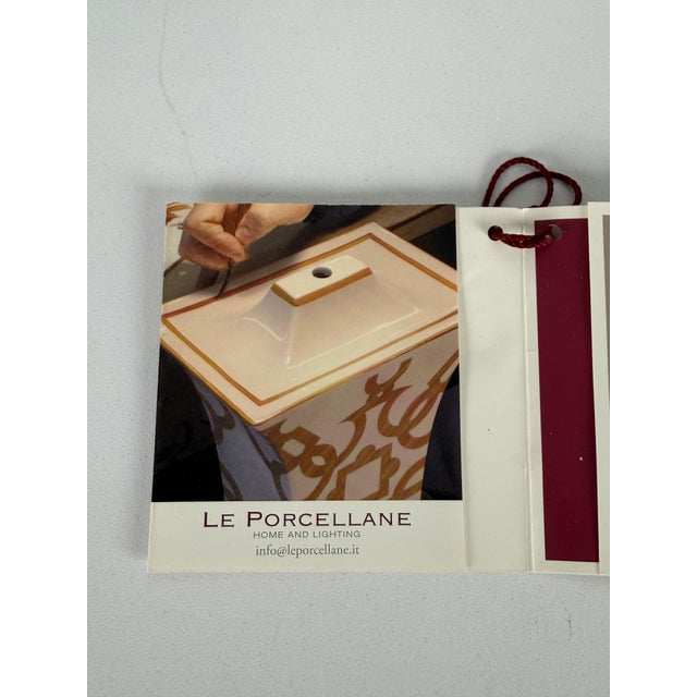 White Porcelain Objects with Platinum Finishes from Le Porcellane, 1990s, Set of 3 For Sale - Image 12 of 17
