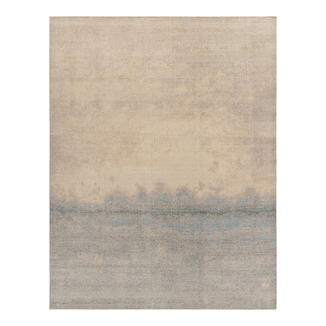 Rug & Kilim’s Oversized Ciel Rug in Cream and Blue, 12x18 For Sale