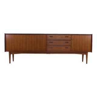 Scandinavian Teak Sideboard with Three Doors, 1960s For Sale