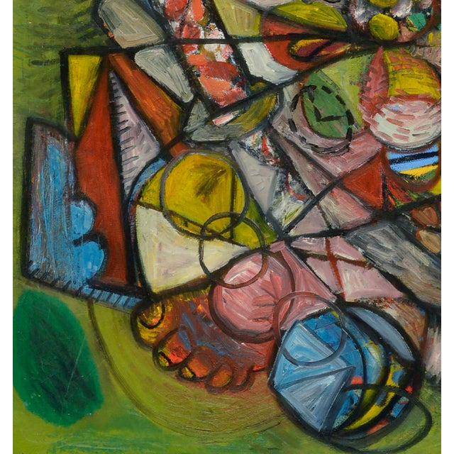 Colorful Samurai, Large-Scale Modern Figural Geometric Abstract by Susan Baker For Sale In Monterey, CA - Image 6 of 9