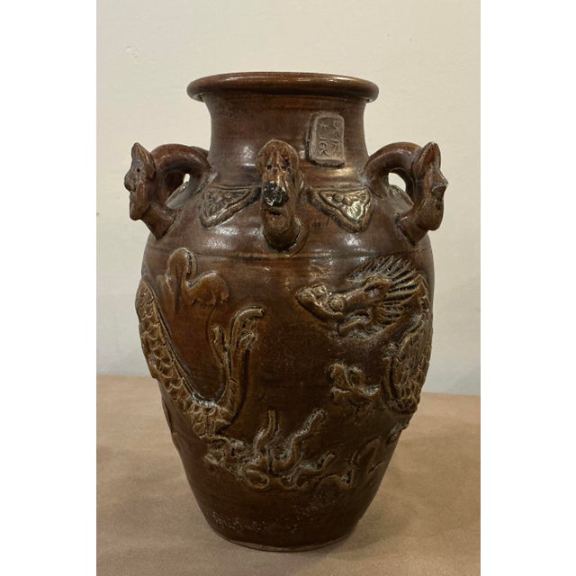 19th Century Antique Chinese Martaban Stoneware Storage Jar. For Sale - Image 5 of 6